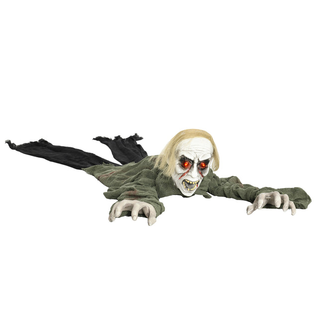 Decorațiune de Halloween cu zombi târâtori și ochi strălucitori