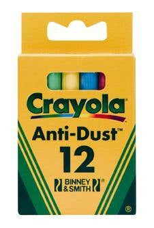 Crayola Cretă colorată fără praf, 12 buc
