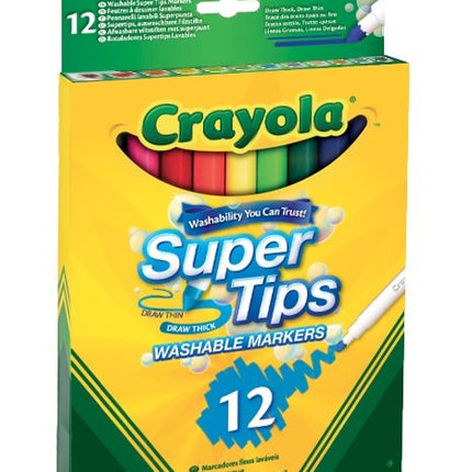 Markere Crayola Bright Supertips, 12 buc.