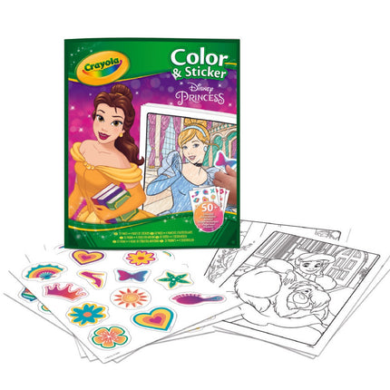 Crayola Carte de colorat și abțibilduri Prințese (în limba engleză)