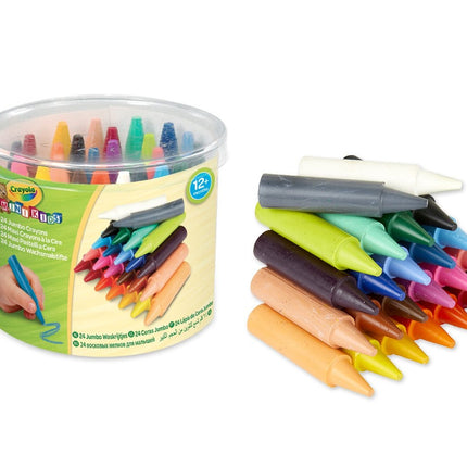 Crayola Minikids Creioane cerate Jumbo, 24 buc.