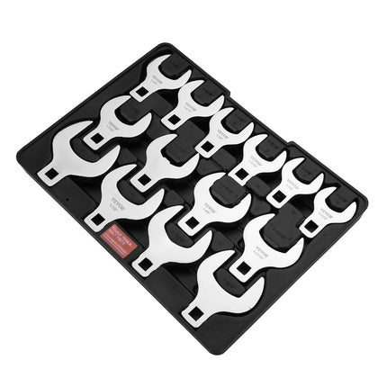 Crowfoot Wrench Set, 1/2-Inch Drive, 14-Piece SAE