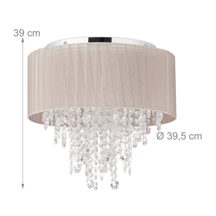 Candelabru de cristal cu abajur