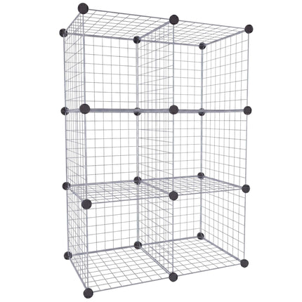 Set de rafturi cub – Cuburi modulare de depozitare din sârmă metalică