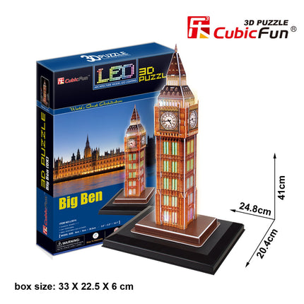 Cubicfun Puzzle 3D cu LED Big Ben