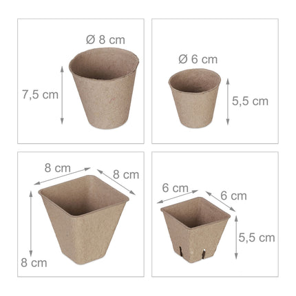 Ghiveci de cultivare, set de 96 cu accesorii