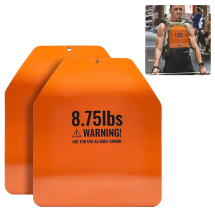 Curved Weight Vest Plates, 8.75 LB Pair, Steel