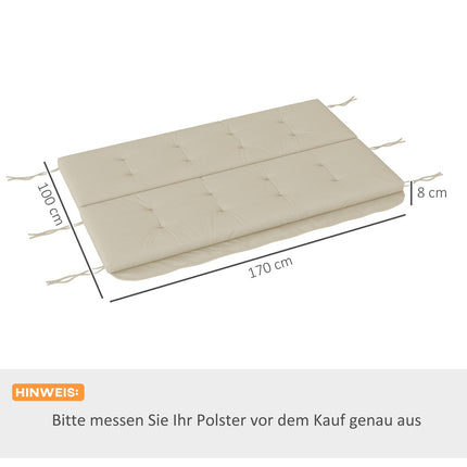 Set Perne Pentru Leagan Hollywood Perna Scaun 170 Cm, Perna Leagan, Perna Sezut, Perna De Gradina Cu Perne Spatar Si Laterale, Bej