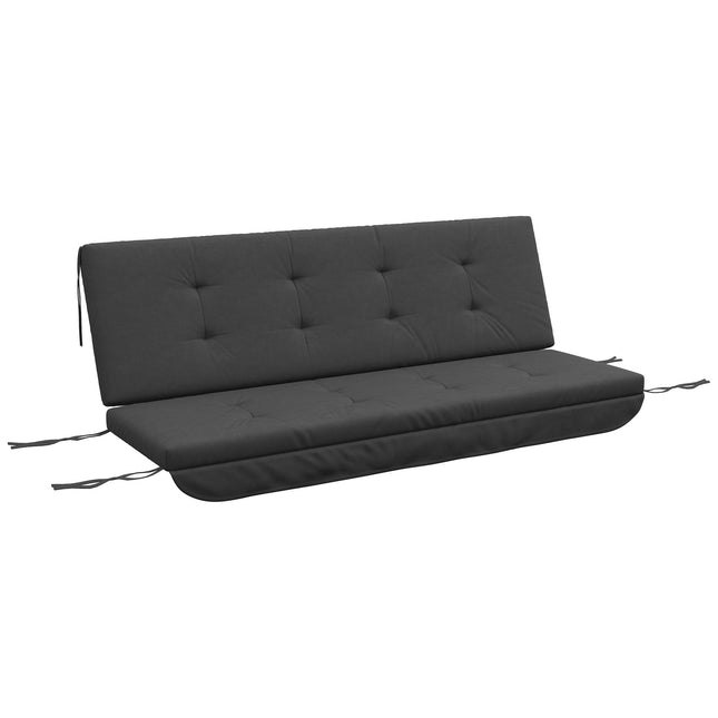 Set Perne Pentru Leagăn Verandă 170 Cm Pernă Scaun Pernă Leagăn Pernă Sezut Leagăn De Grădină Pernă De grădină Pernă pentru spate Gri închis