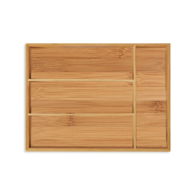 Cutlery box bamboo 4 compartments