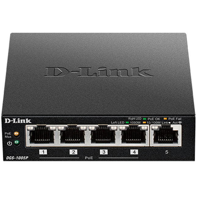 DGS-1005P 5-Port Gigabit PoE+ Switch