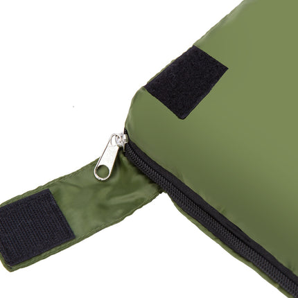 Sac de dormit verde închis, ușor, compact