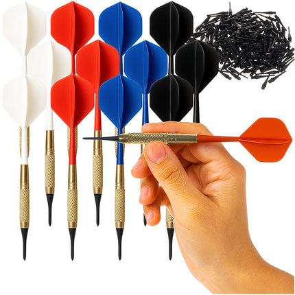 Darts Set for Electronic Dartboard, 12 Pcs + 200 Tips
