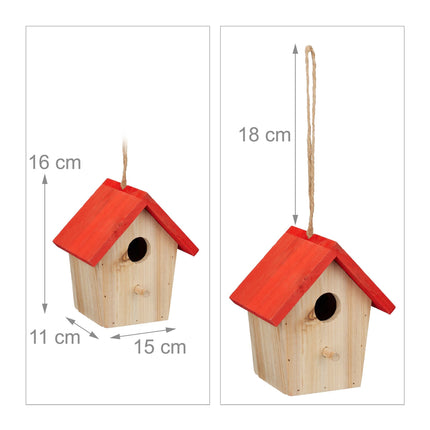 Deco Casă de păsări Acoperiș roșu
