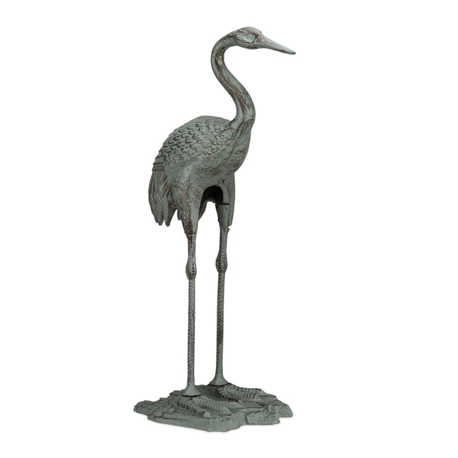 Statuie decorativă din fontă cu macara