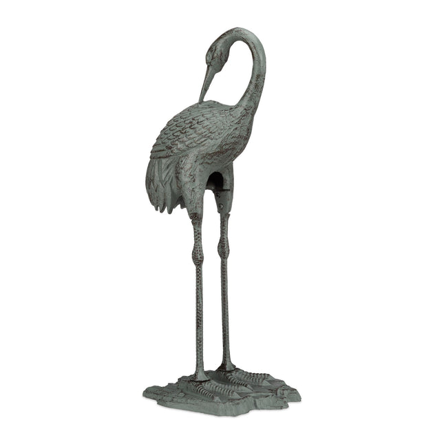 Statuie decorativă din fontă cu macara