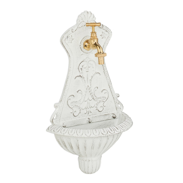Fântână decorativă de perete din fontă cu robinet
