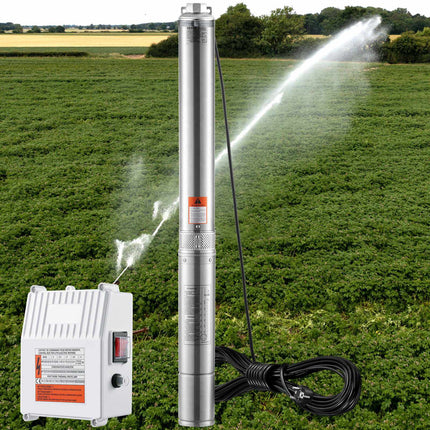Deep Well Submersible Pump 1500W, 108 m Head, Steel