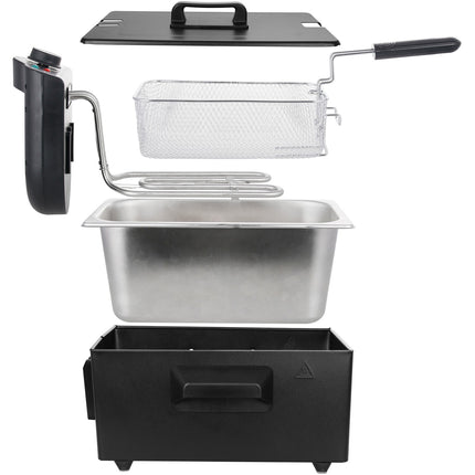 Deep fryer 3.0l Black DF-120482.2 Stainless tub Pfas Free