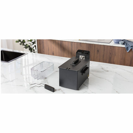 Deep fryer 3l 182727 Stainless steel. Black