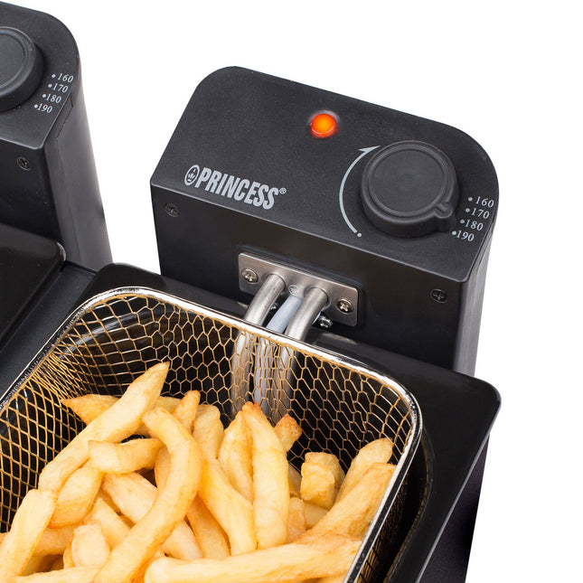 Deep fryer Double 2x3L 2x1800W Black