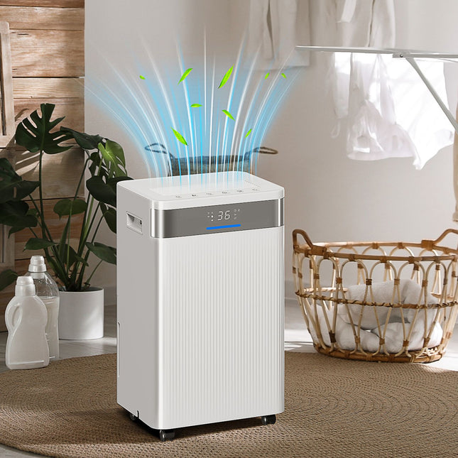 Dezumidificator, rezervor de 4,5 l, temporizator de 24 de ore, afișaj LED