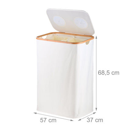Coș de reciclare a sticlelor, 2 secțiuni, 60-100 sticle