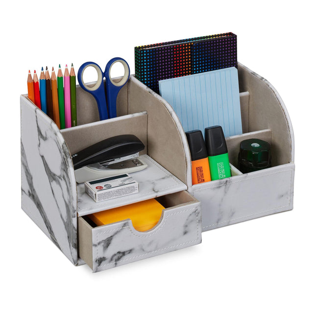 Organizator de birou Marble Look