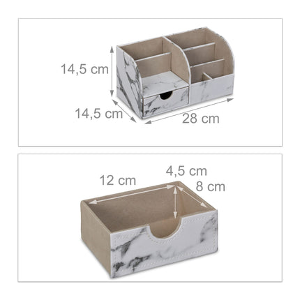 Organizator de birou Marble Look