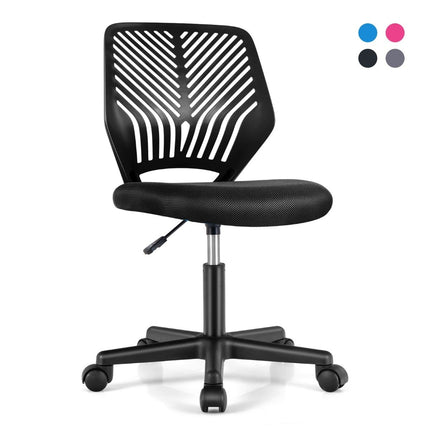 Scaun de birou pentru copii scaun de birou pentru copii fara brate 54 x 54 x 77-89 cm negru