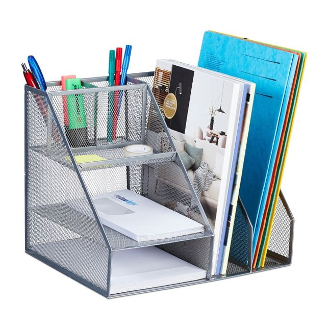 Organizare birou 7 rafturi metalice