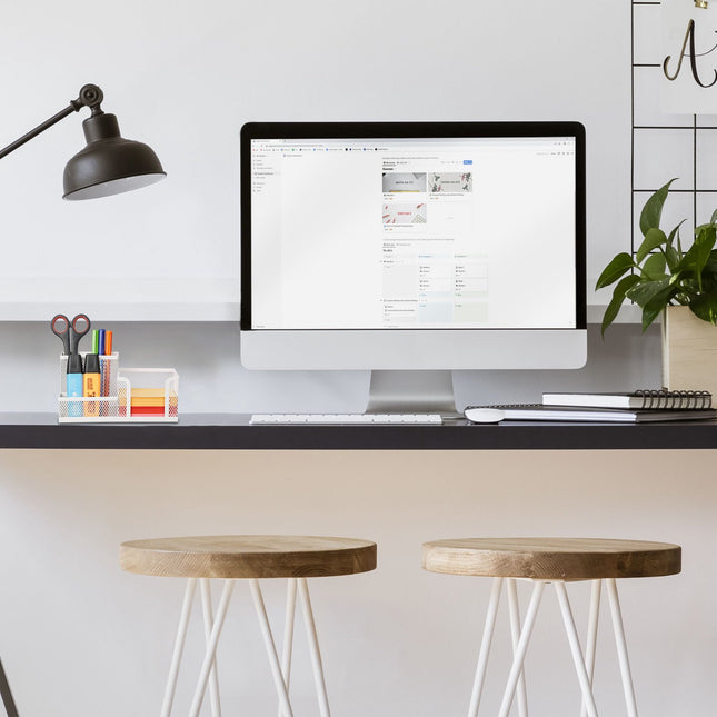 Organizare birou cu 3 compartimente