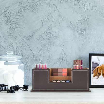 Organizator de birou din piele artificiala