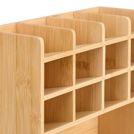 Desk organizer in bamboo