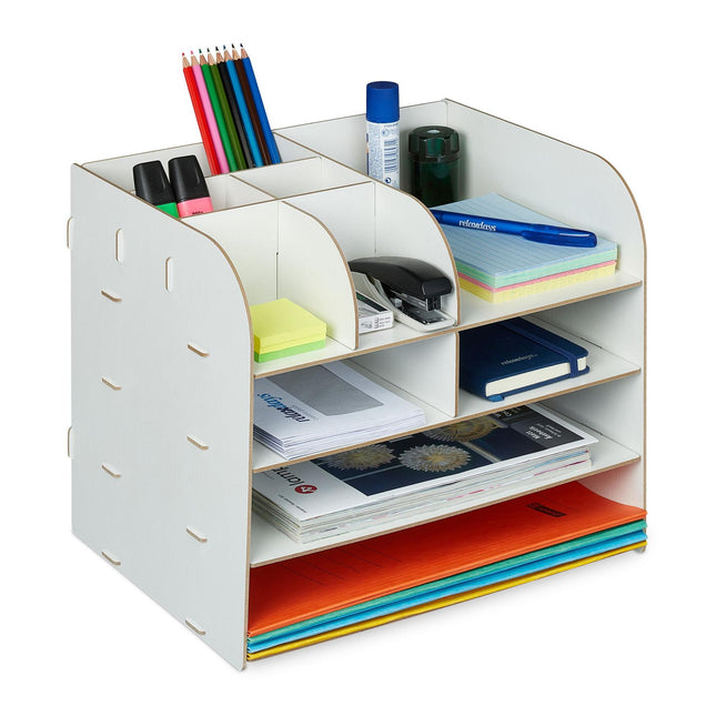 Organizator de birou cu compartiment de depozitare