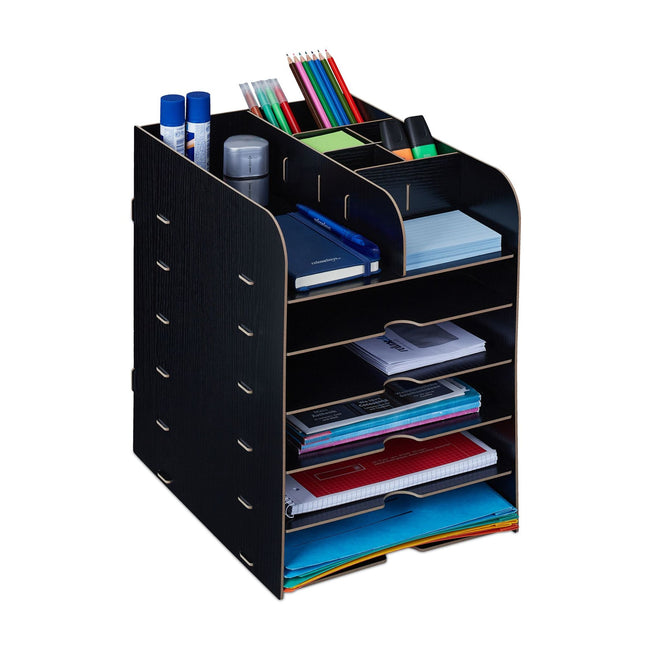Organizator de birou cu compartiment de depozitare