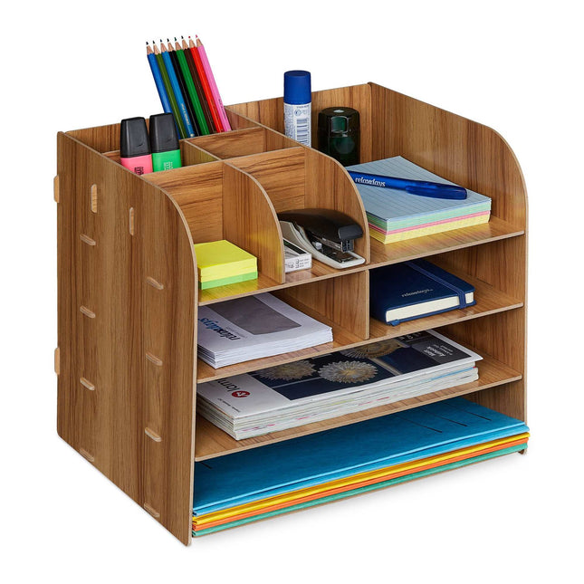 Organizator de birou cu compartiment de depozitare