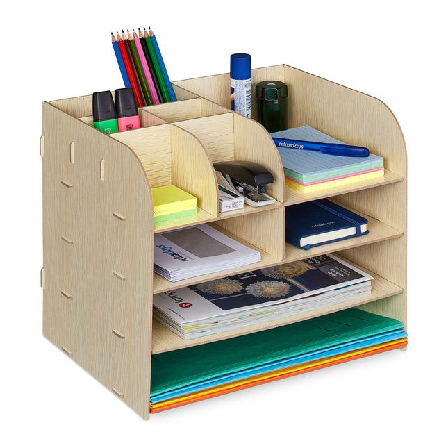 Organizator de birou cu compartiment de depozitare