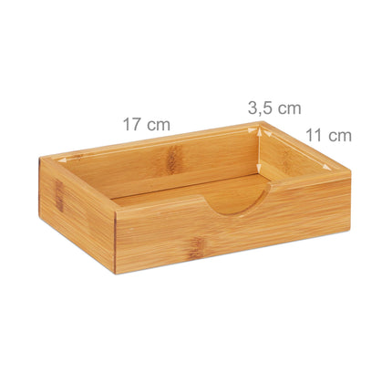 Desk storage with bamboo drawers
