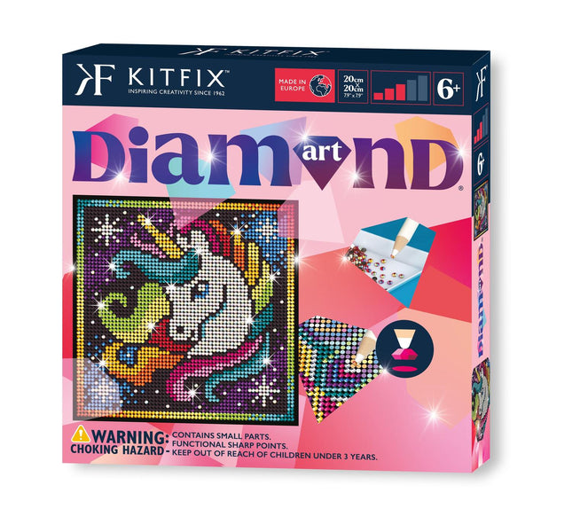Kit de bricolaj Diamond Art Unicorn cu instrumente și accesorii