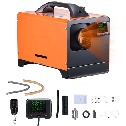 Diesel Air Heater 12-24V 8kW, Remote, LCD Display