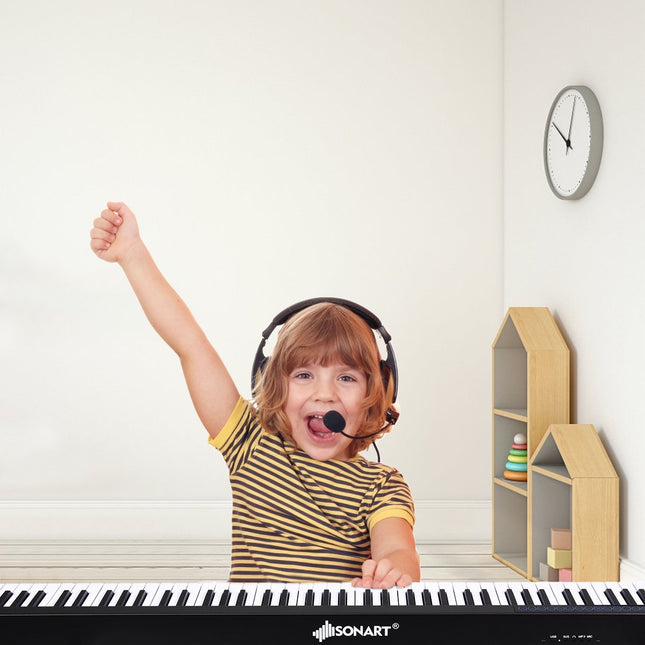 Digital Piano Keyboard 88 Keys Portable Electronic Musical Instrument Children's Piano Children's Piano Black