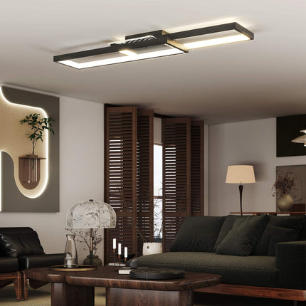 Lampă de tavan LED reglabilă, 43W, 4600LM, 3000-6000K, Negru