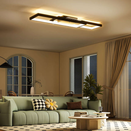 Lampă de tavan LED reglabilă, 43W, 4600LM, 3000-6000K, Negru