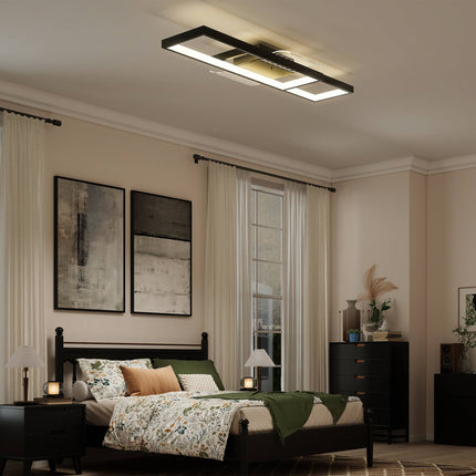 Lampă de tavan LED reglabilă, 43W, 4600LM, 3000-6000K, Negru