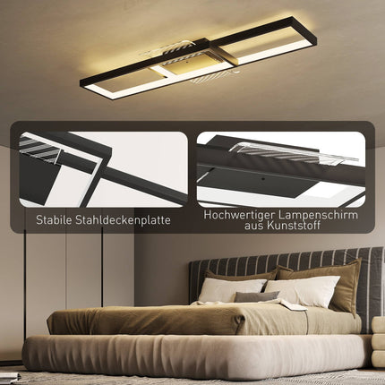 Lampă de tavan LED reglabilă, 43W, 4600LM, 3000-6000K, Negru