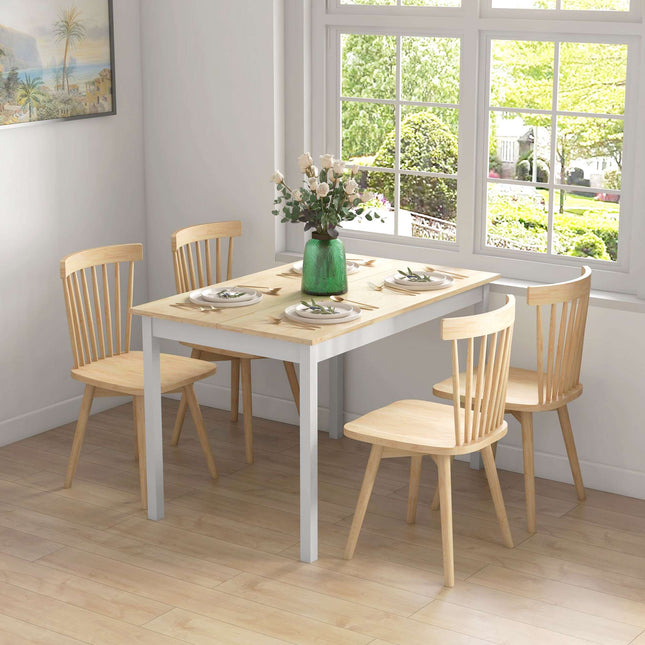 Dining Table 120 x 75 cm, Farmhouse Pine Wood, Seats 4