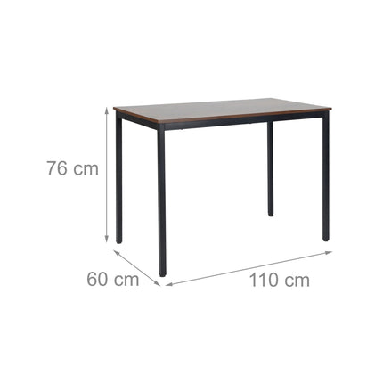 Masă de dining pentru 4 persoane, 110 x 60 cm, blat cu aspect de stejar
