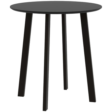 Round dining table - Modern black with slanted legs, 72cm
