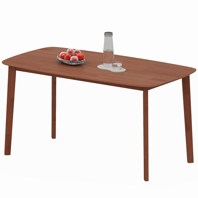 Dining Table, Solid Pine, 150x80 cm, Seats 6, Brown